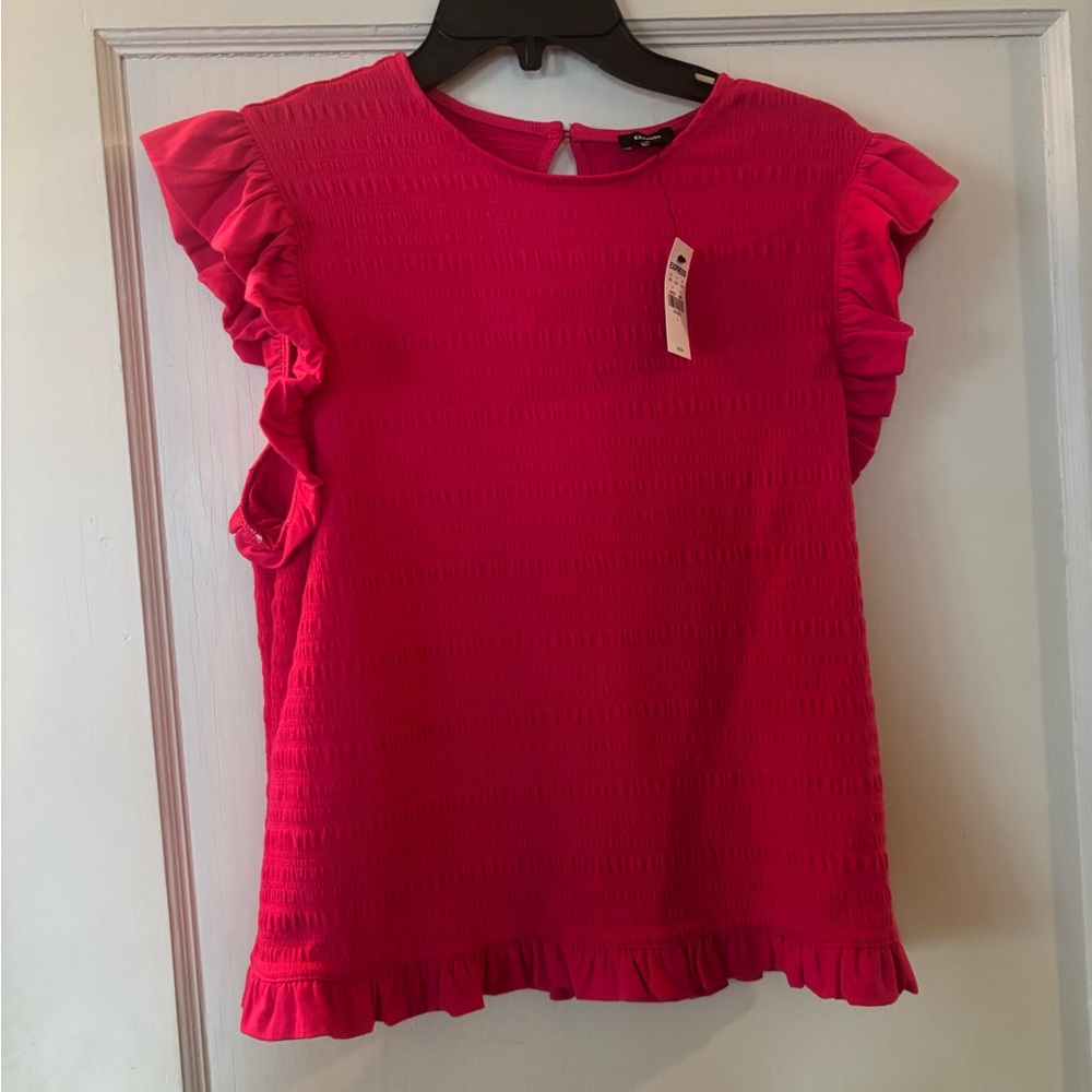 Express Textured Pink Top